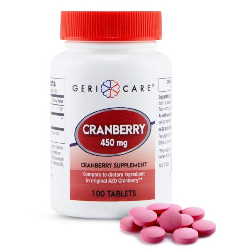 GeriCare® Cranberry Supplement – 450 mg (100 Tablets) by Pasteur Pharmacy