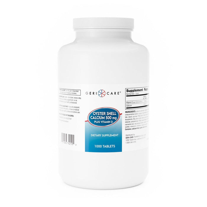 Geri-Care Calcium Tablet 742-10-GCP 1 Bottle, 1,000 Per Bottle by Pasteur Pharmacy