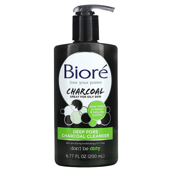 Biore Deep Pore Charcoal Cleanser For Oily Skin, 6.77 Fl Oz by Pasteur Pharmacy