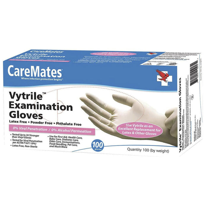 CareMates Vytrile Exam Gloves – Latex-Free & Powder-Free – Medium, 100 ct by Pasteur Pharmacy