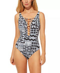 Bleu Rod Beattie Knotty But Nice Lace Down Mio Swimsuit, Size 4 by Vanessa Jane