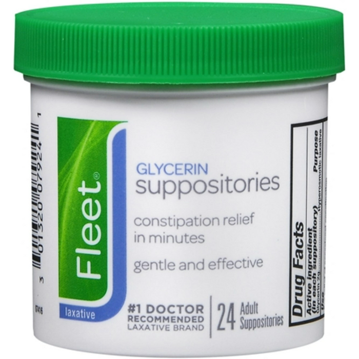 Fleet® Glycerin Suppositories for Adults - 24 Count - Fast Constipation Relief by Pasteur Pharmacy