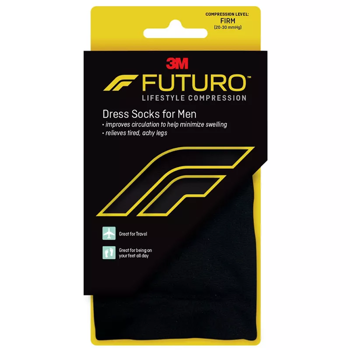 Futuro Restoring Dress Socks For Men Firm Medium Black by Pasteur Pharmacy