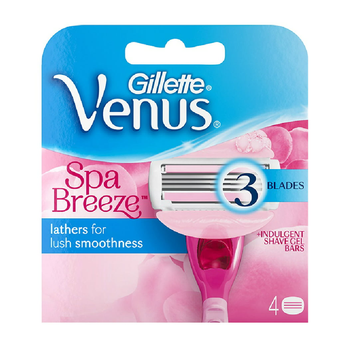 Gillette Venus Spa Women's White Tea Razor Blade Refills 4 Count by Pasteur Pharmacy