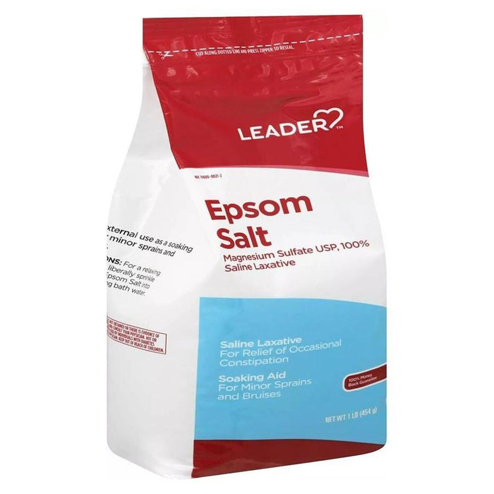 Leader Health Care Epsom Salt Magnesium Sulfate Usp, 1 Lb by Pasteur Pharmacy