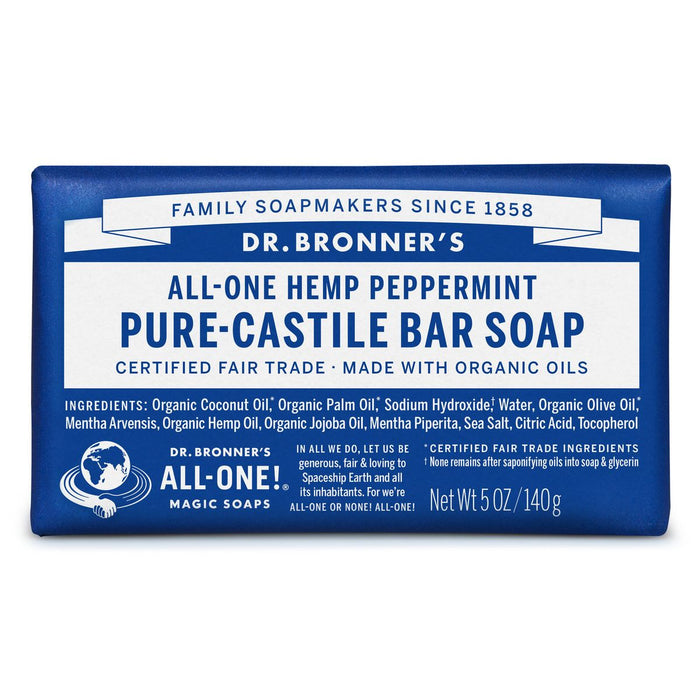 Dr Bronner's Bar Soap, Pure Castile, All One Hemp, Peppermint 5 Oz by Pasteur Pharmacy