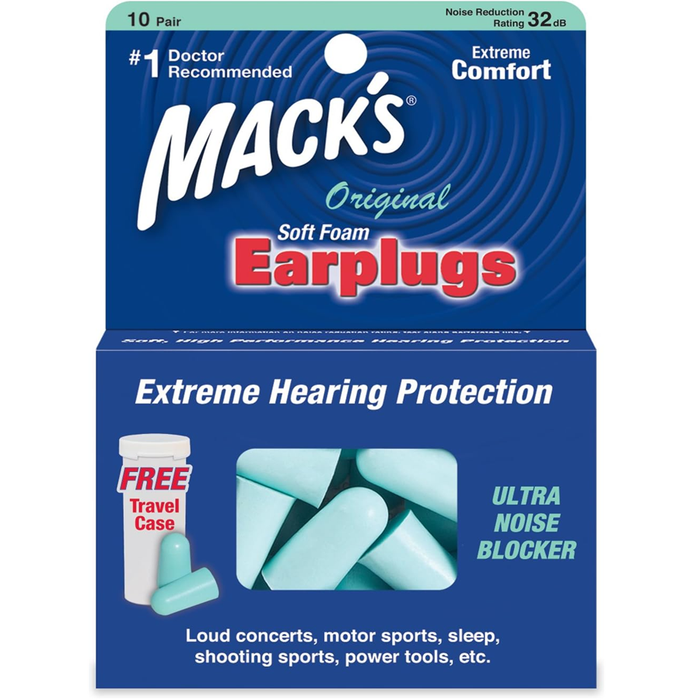 Mack's Slim Fit Soft Foam Earplugs – Small Ear Canals, 10 Pair by Pasteur Pharmacy