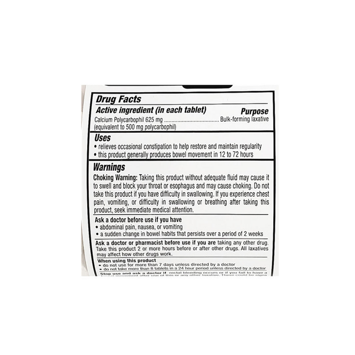 Fiber Unboxed Tablet 625 Mg 90 Ct by Pasteur Pharmacy