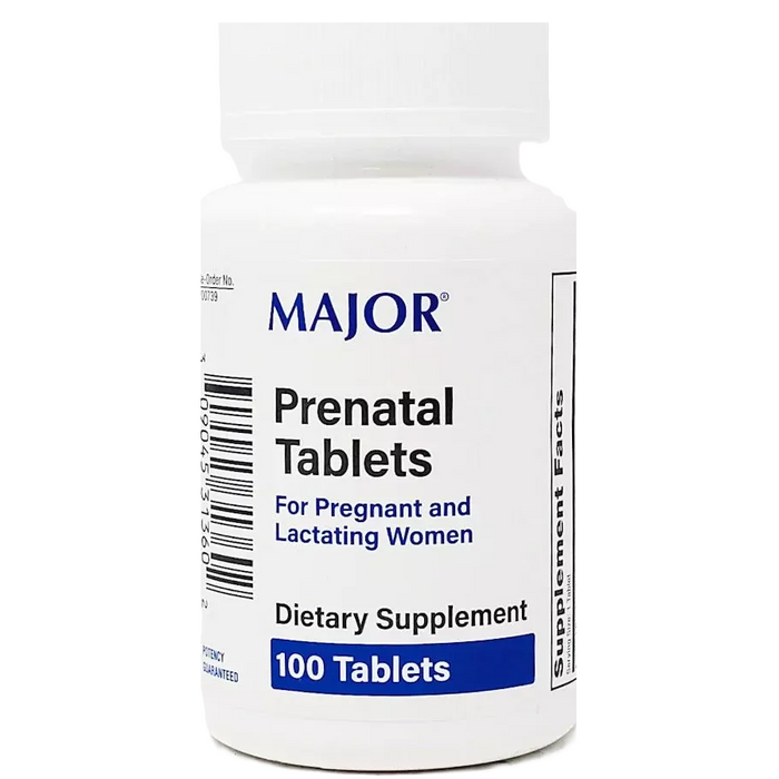 Major Prenatal Tablets 100 Tablets by Pasteur Pharmacy