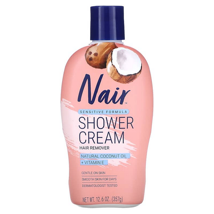 Nair Hair Remover Sensitive Formula Shower Power With Coconut Oil And Vitamin E - 12.6oz by Pasteur Pharmacy