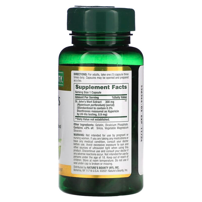 Nature's Bounty St. Johns Wort Extract 300 Mg Capsules by Pasteur Pharmacy