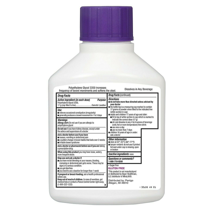 Perrigo Polyethylene Glycol 3350 17.9 Oz Powder by Pasteur Pharmacy