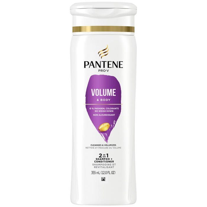 Pantene Shampoo + Conditioner, 2 In 1, Volume & Body 12 Fl Oz by Pasteur Pharmacy