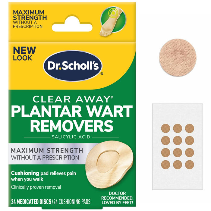 Dr. Scholl's Clear Away Plantar Wart Removers Maximum Strength Medicated Discs by Pasteur Pharmacy