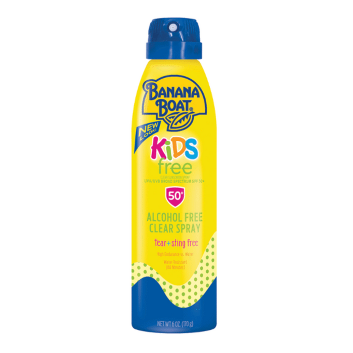 Banana Boat Clear Sunscreen Spray, Alcohol Free, Broad Spectrum SPF 50+ 6 Oz by Pasteur Pharmacy
