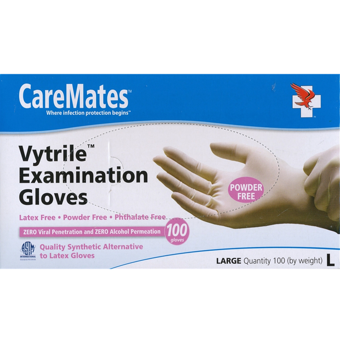 CareMates Vytrile-Powder Free Examination Gloves (Large) by Pasteur Pharmacy