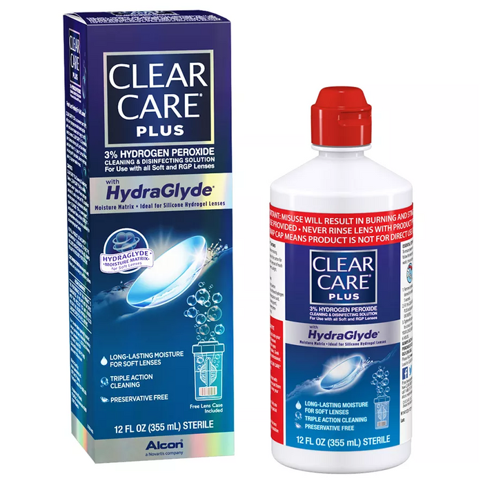 Clear Care Plus 3% Hydrogen Peroxide Cleaning & Disinfecting Solution 12 Fl Oz by Pasteur Pharmacy