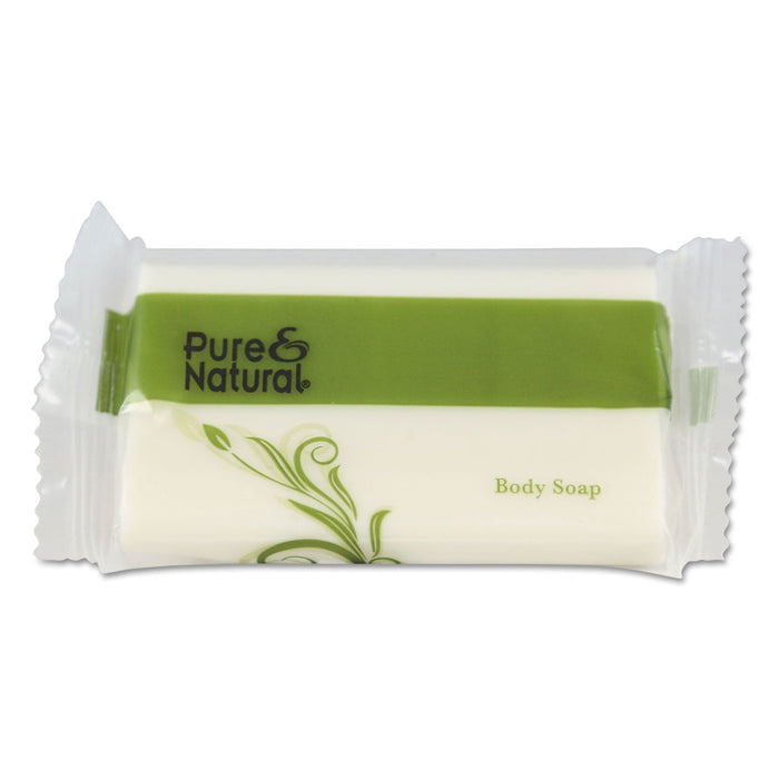Pure & Natural Body and Facial Soap, Fresh Scent, # 1 1/2 Flow Wrap Bar, 500/Carton