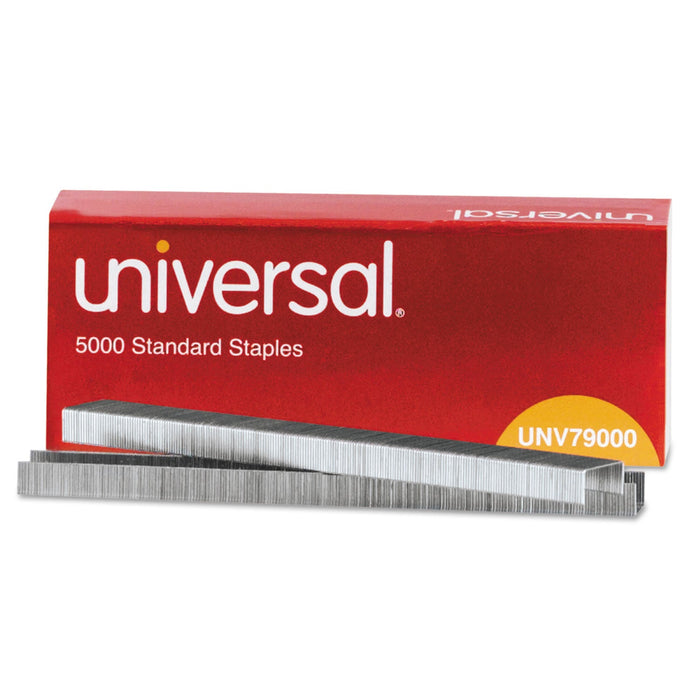 Universal Standard Chisel Point Staples, 0.25" Leg, 0.5" Crown, Steel, 5,000/Box