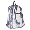 Eastsport Backpack, PVC, 12.5 x 5.5 x 17.5, Clear/Black