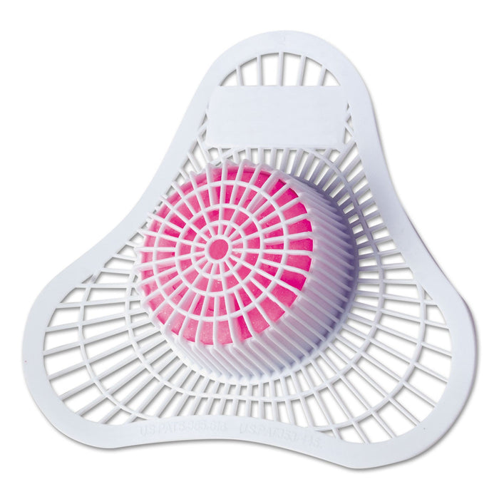 HOSPECO Health Gards Urinal Screen with Non-Para Block, Cherry Scent, White/Pink, Cherry, Dozen