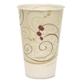 Dart Symphony Treated-Paper Cold Cups, 12 oz, White/Beige/Red, 100/Bag, 20 Bags/Carton