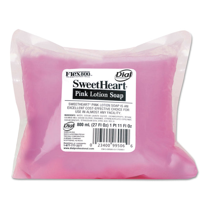 Dial Sweetheart Pink Soap for Dial 800 mL Dispenser, Fruity Floral, 800 mL, 12/Carton