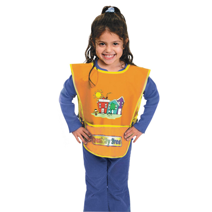Creativity Street Kraft Artist Smock, Fits Kids Ages 3-8, Vinyl, One Size Fits All, Bright Colors