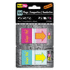 Redi-Tag Pop-Up Fab Page Flags w/Dispenser, "Sign Me!", Red/Orange, Teal/Yellow, 100/Pack