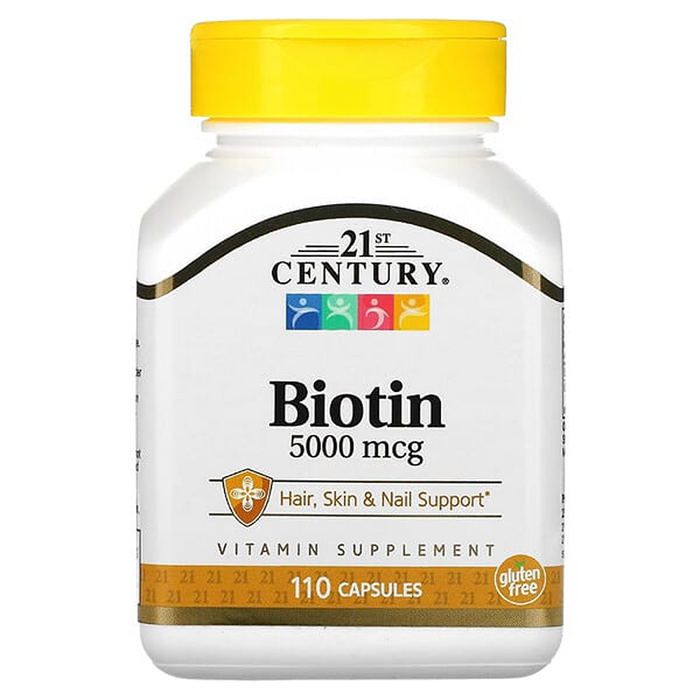 21st Century Biotin 5000 Mcg Capsules 110 Ct by Pasteur Pharmacy