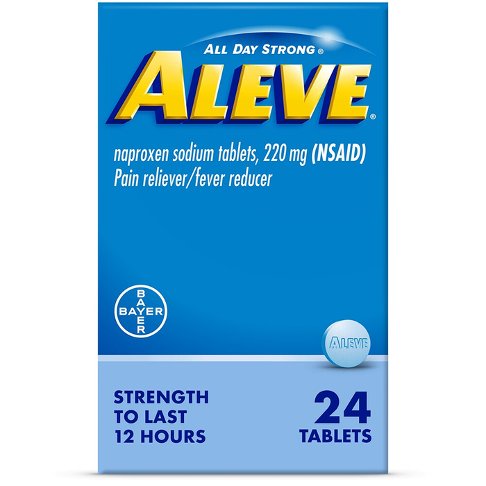 Aleve Pain Reliever & Fever Reducer Naproxen Sodium Tablets 24T 6ct by Pasteur Pharmacy