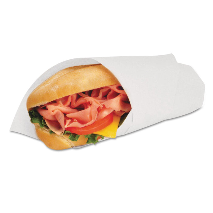Marcal Deli Wrap Dry Waxed Paper Flat Sheets, 12 x 12, White, 1,000/Pack, 5 Packs/Carton