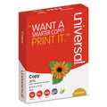 Universal 30% Recycled Copy Paper, 92 Bright, 20 lb Bond Weight, 8.5 x 11, White, 500 Sheets/Ream, 10 Reams/Carton