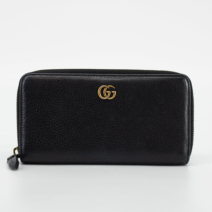 Gucci GG Black Marmont Zip Around Wallet #1845 by Bolt Boutique