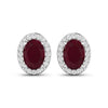 Genuine Diamond and Ruby Studs