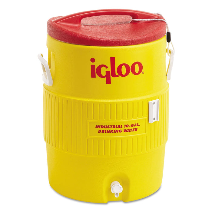 Igloo 400 Series Water Cooler, 10 gal, 16 dia  x 23.5 h, /Red