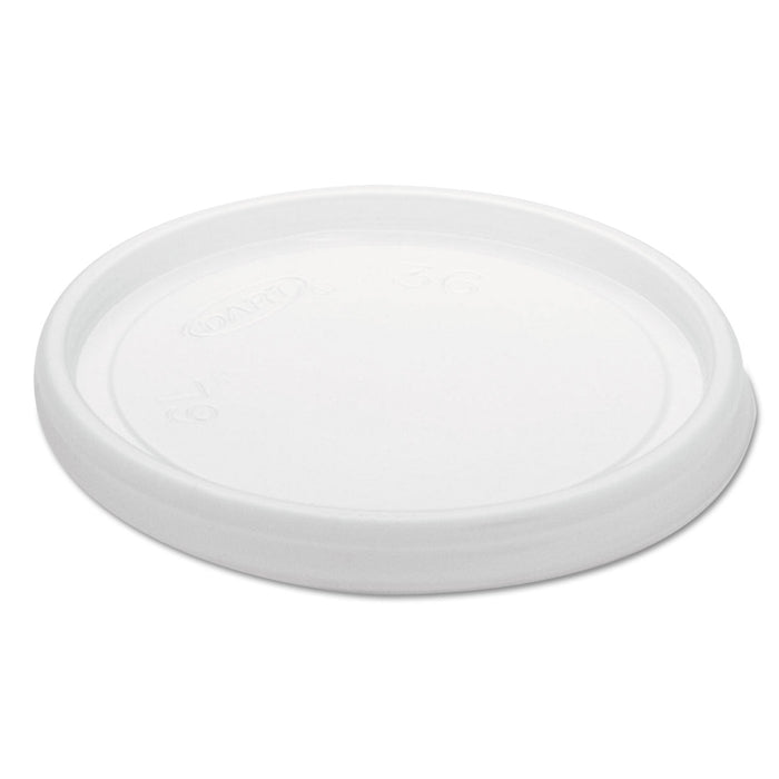 Dart Non-Vented Cup Lids, Fits 6 oz Cups, 2, 3.5, 4 oz Food Containers, Translucent, 1,000/Carton