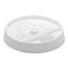 Dart Sip Thru Lids, Fits 10 oz to 12 oz Foam Cups, Plastic, White, 1,000/Carton