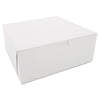 SCT White One-Piece Non-Window Bakery Boxes, 10 x 10 x 4, White, Paper, 100/Carton