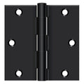Deltana S35U1B-R 3-1/2 X 3-1/2 Square Hinge; Flat Black Finish by Vanessa Jane