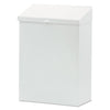 HOSPECO Feminine Hygiene Waste Receptacle, Metal, White