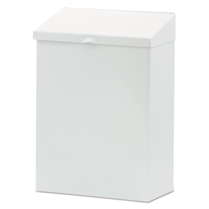 HOSPECO Feminine Hygiene Waste Receptacle, Metal, White