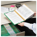 Smead Eight-Section Pressboard Top Tab Classification Folders with SafeSHIELD Fasteners, 3 Dividers, Letter Size, Green, 10/Box