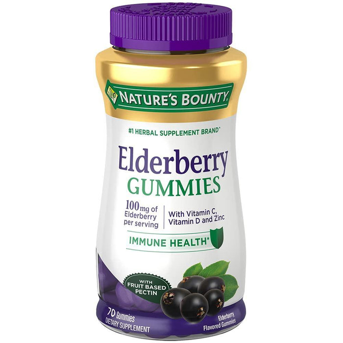 Nature's Bounty Elderberry Gummies, 100 Mg, 70 Gummies by Pasteur Pharmacy