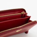 Prada Red Leather Front Logo Zip Around Wallet #1856 by Bolt Boutique