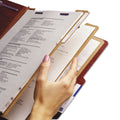 Smead Pressboard Classification Folders with SafeSHIELD Coated Fasteners, 2/5 Cut, 3 Dividers, Letter Size, Red, 10/Box