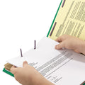 Smead 6-Section Pressboard Top Tab Pocket-Style Classification Folders with SafeSHIELD Fasteners, 2 Dividers, Letter, Green, 10/Box