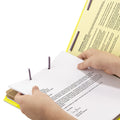 Smead 6-Section Pressboard Top Tab Pocket-Style Classification Folders with SafeSHIELD Fasteners, 2 Dividers, Letter, Yellow, 10/BX