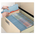 Smead Six-Section Pressboard Top Tab Classification Folders with SafeSHIELD Fasteners, 2 Dividers, Legal Size, Blue, 10/Box