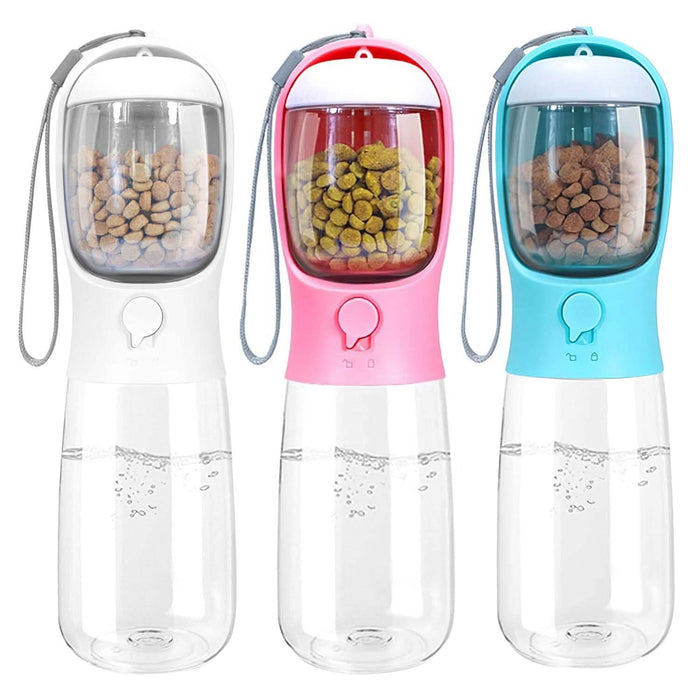 18.6 oz Portable Dog Water Dispenser with Detachable Food Container by DailySale